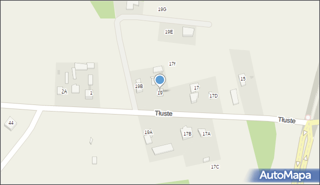 Tłuste, Tłuste, 19, mapa Tłuste