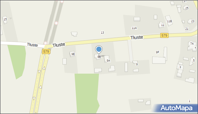 Tłuste, Tłuste, 9B, mapa Tłuste