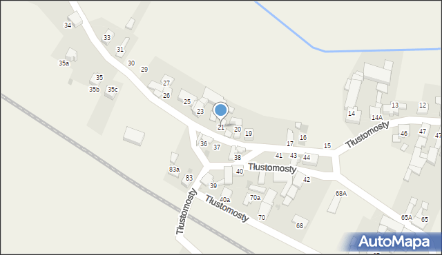 Tłustomosty, Tłustomosty, 21, mapa Tłustomosty