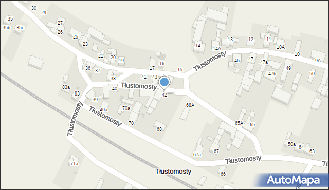 Tłustomosty, Tłustomosty, 42, mapa Tłustomosty