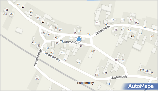 Tłustomosty, Tłustomosty, 69, mapa Tłustomosty