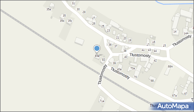 Tłustomosty, Tłustomosty, 83a, mapa Tłustomosty