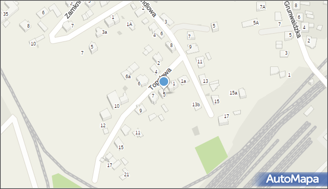 Babice, Topolowa, 5, mapa Babice