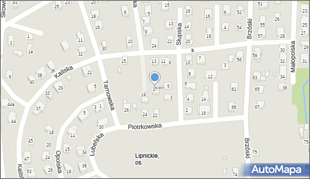 Bielsko-Biała, Toruńska, 17, mapa Bielsko-Białej