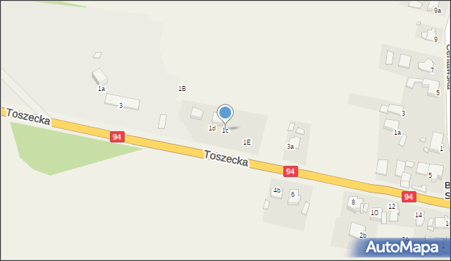 Błotnica Strzelecka, Toszecka, 1c, mapa Błotnica Strzelecka