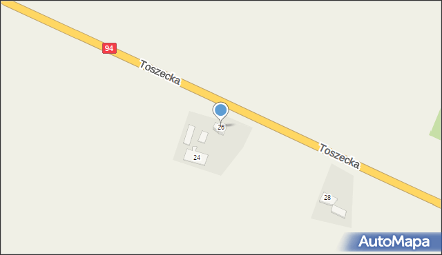 Błotnica Strzelecka, Toszecka, 26, mapa Błotnica Strzelecka