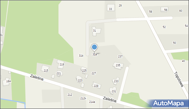 Borowina, Topolowa, 31a, mapa Borowina