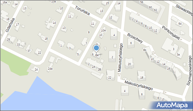 Brzeg, Toruńska, 6A, mapa Brzeg