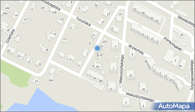 Brzeg, Toruńska, 8, mapa Brzeg