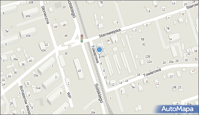 Brzesko, Towarowa, 4, mapa Brzesko