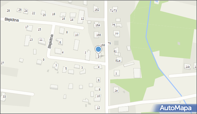 Brzeziny-Kolonia, Topolowa, 2, mapa Brzeziny-Kolonia