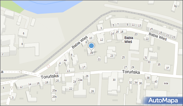 Bydgoszcz, Toruńska, 19, mapa Bydgoszczy