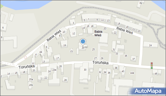 Bydgoszcz, Toruńska, 23, mapa Bydgoszczy