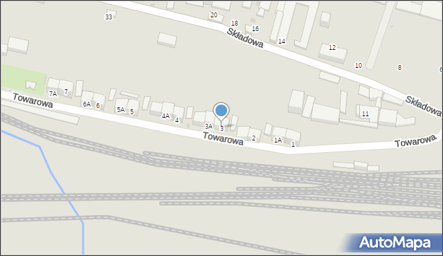 Bytom, Towarowa, 3, mapa Bytomia