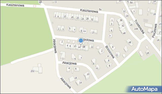 Chocianów, Topolowa, 16, mapa Chocianów