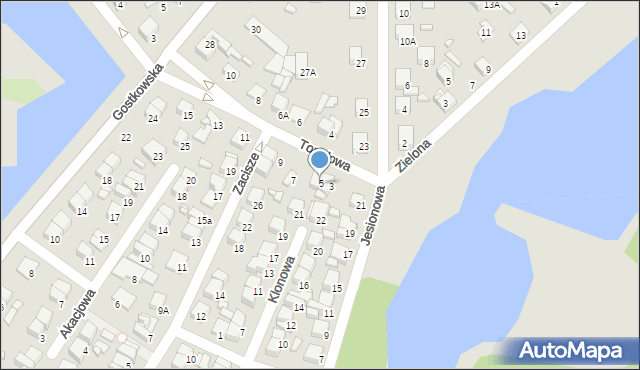 Ciechanów, Topolowa, 5, mapa Ciechanów