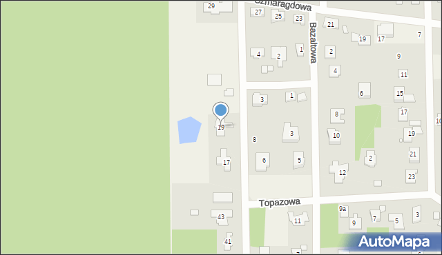 Czarnów, Topazowa, 19, mapa Czarnów