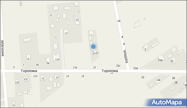 Czeremcha, Topolowa, 17, mapa Czeremcha