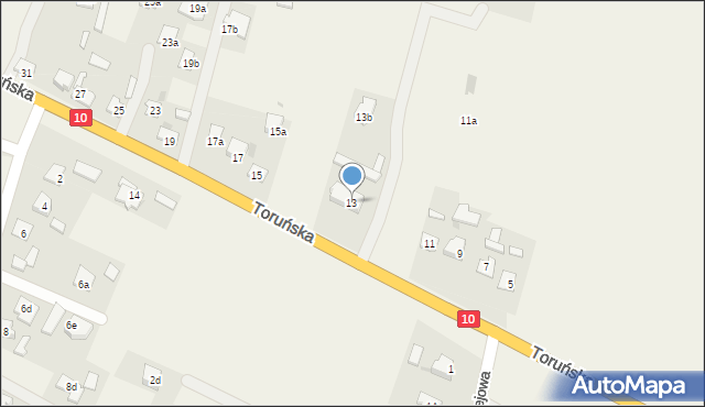 Czernikowo, Toruńska, 13, mapa Czernikowo