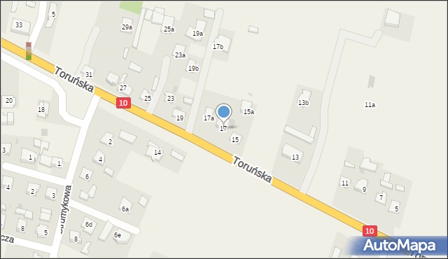 Czernikowo, Toruńska, 17, mapa Czernikowo