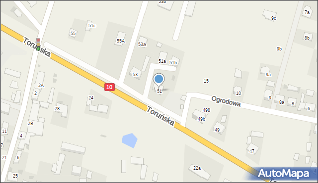 Czernikowo, Toruńska, 51, mapa Czernikowo