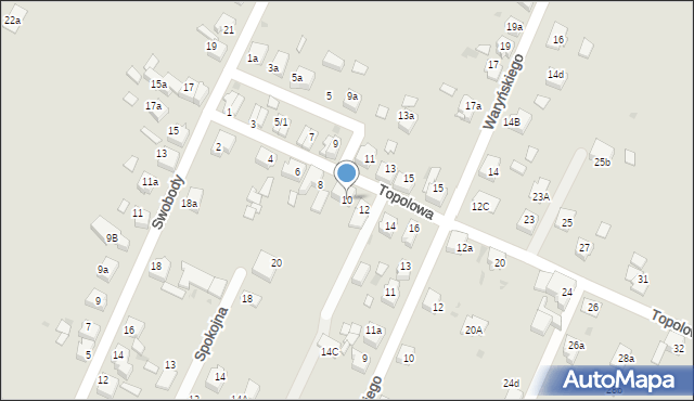 Czerwionka-Leszczyny, Topolowa, 10, mapa Czerwionka-Leszczyny