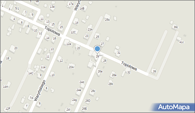 Czerwionka-Leszczyny, Topolowa, 24, mapa Czerwionka-Leszczyny