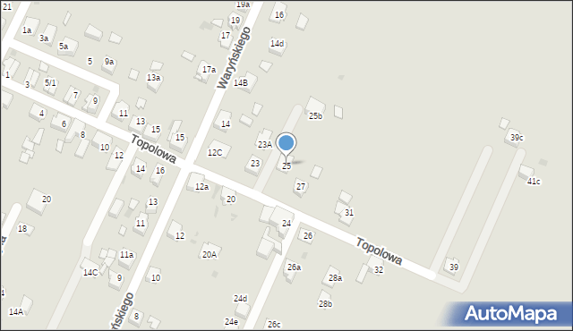 Czerwionka-Leszczyny, Topolowa, 25, mapa Czerwionka-Leszczyny