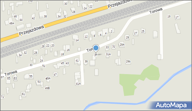 Częstochowa, Torowa, 37, mapa Częstochowy