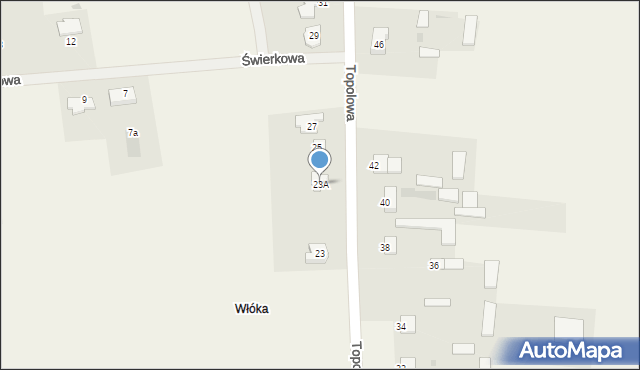 Czosnówka, Topolowa, 23A, mapa Czosnówka