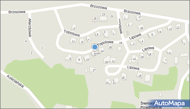 Dolsk, Topolowa, 12, mapa Dolsk