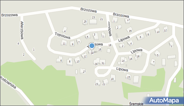 Dolsk, Topolowa, 14, mapa Dolsk