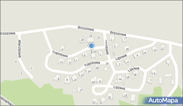 Dolsk, Topolowa, 3, mapa Dolsk