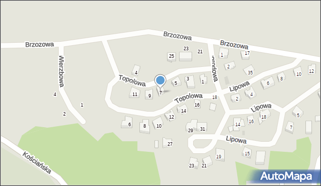Dolsk, Topolowa, 7, mapa Dolsk
