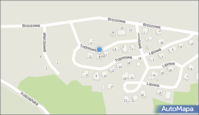 Dolsk, Topolowa, 9, mapa Dolsk