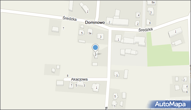 Dominowo, Topolowa, 2, mapa Dominowo