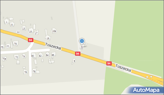 Dziewkowice, Toszecka, 21, mapa Dziewkowice