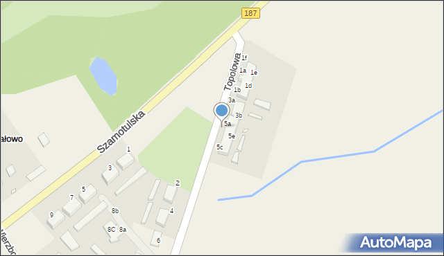 Gałowo, Topolowa, 5b, mapa Gałowo