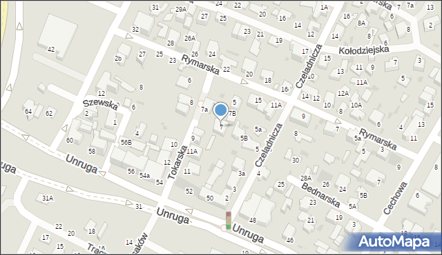 Gdynia, Tokarska, 7, mapa Gdyni