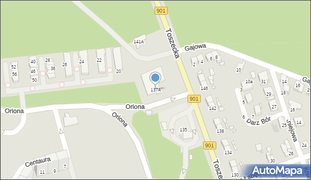 Gliwice, Toszecka, 137A, mapa Gliwic