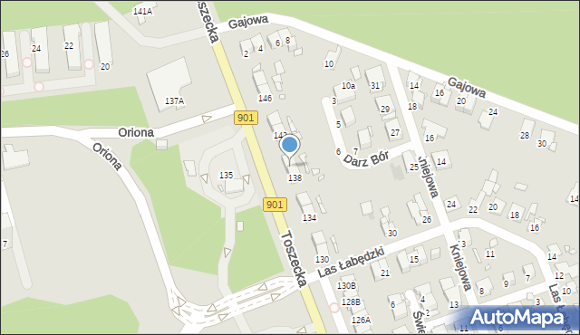 Gliwice, Toszecka, 140, mapa Gliwic