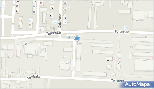 Gliwice, Toruńska, 8, mapa Gliwic