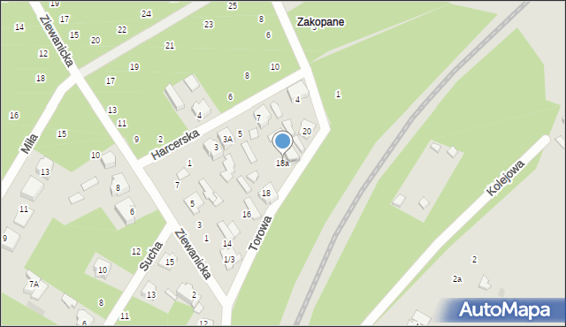 Głowno, Torowa, 18a, mapa Głowno