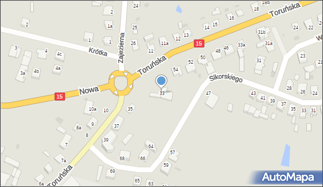 Gniewkowo, Toruńska, 33, mapa Gniewkowo