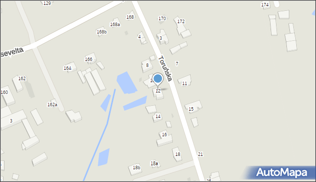 Gniezno, Toruńska, 12, mapa Gniezna