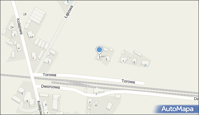 Granowo, Torowa, 3, mapa Granowo