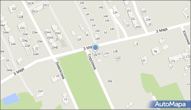 Grodzisk Mazowiecki, Topolowa, 24, mapa Grodzisk Mazowiecki