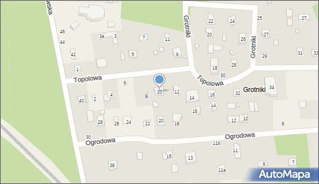 Grotniki, Topolowa, 10, mapa Grotniki