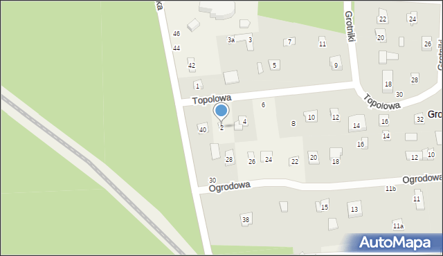 Grotniki, Topolowa, 2, mapa Grotniki