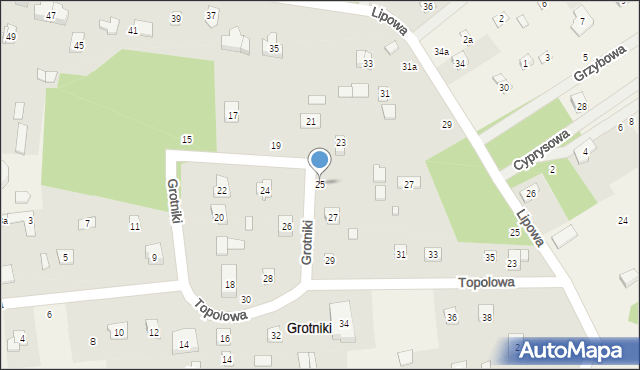 Grotniki, Topolowa, 25, mapa Grotniki